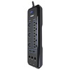 Prime 8-Outlet Multimedia Surge Protector Power Strip with Dual USB Charger PB523118